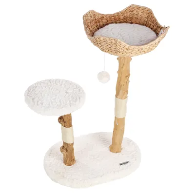 Arbre a chat design avec corde et panier Arbre a chat design avec corde et panier
