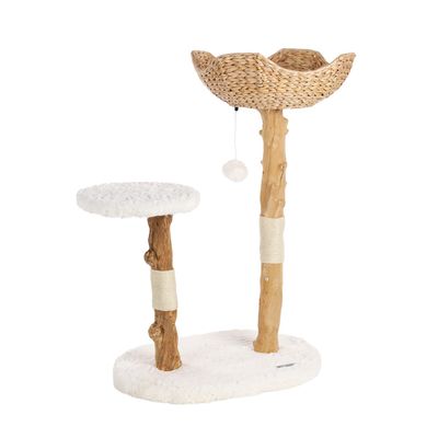 Arbre a chat design avec corde et panier