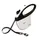 Laisse a enrouleur Sangle Blanc Noir 5 m