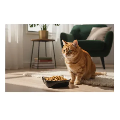 Gamelle duo de chat en céramique