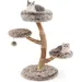 Giantex Arbre a Chat Design Naturel en Bois Poirier Massif, avec Tronc