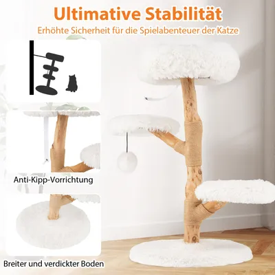 Giantex Kratzbaum Im Naturdesign Aus Massivem Birnenholz, Mit Stamm Giantex Kratzbaum Im Naturdesign Aus Massivem Birnenholz, Mit Stamm