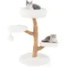 Giantex Arbre à Chat Design Naturel en Bois Massif, Tronc en Poirier Solide