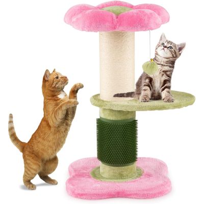 Giantex Arbre à Chat Petite en Forme Fleur avec Coussin Rembourré