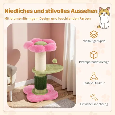 Giantex Katzenbaum, Klein, In Blumenform, Mit Gepolstertem Kissen Giantex Katzenbaum, Klein, In Blumenform, Mit Gepolstertem Kissen