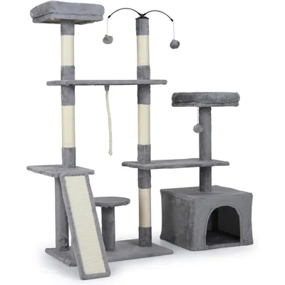 Giantex Arbre à Chat avec Condo et Échelle, 2 Grandes Plateformes Giantex Arbre à Chat avec Condo et Échelle, 2 Grandes Plateformes