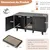 GIANTEX 3 en 1 Maison de Toilette pour Chat,2 Porte avec Pieds Amovibles GIANTEX 3 en 1 Maison de Toilette pour Chat,2 Porte avec Pieds Amovibles
