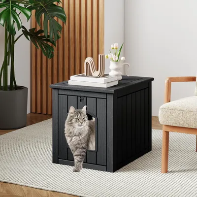 Giantex couchage et mobiliere Meuble Litiere Chat avec Porte Rabattable Giantex couchage et mobiliere Meuble Litiere Chat avec Porte Rabattable