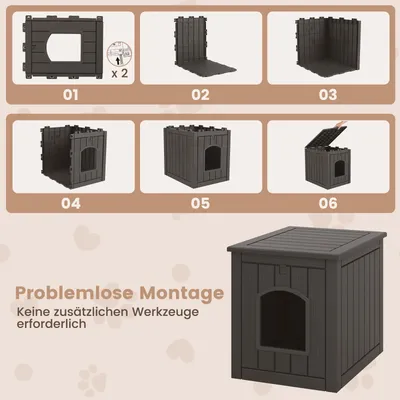 GIANTEX Schlaf- und Möbelmöbel für Katzentoiletten mit Falttür