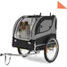 GIANTEX Remorque de Vélo pour Chien avec Drapeau, Réflecteurs à Roues