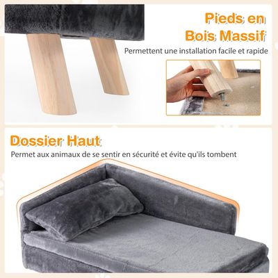 Giantex Canapé pour Chien Grand, Moyenne Taille, 71x41x38,5 CM