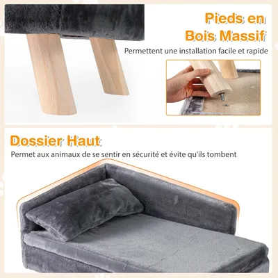 Giantex Canapé pour Chien Grand, Moyenne Taille, 71x41x38,5 CM
