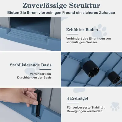 Giantex Hundehütte Für Kleine Und Mittelgroße Hunde Im Außenbereich Giantex Hundehütte Für Kleine Und Mittelgroße Hunde Im Außenbereich