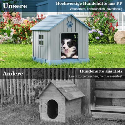 Giantex Hundehütte Für Kleine Und Mittelgroße Hunde Im Außenbereich