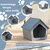 Giantex Niche pour Chien Exterieur/Interieur,Toit en Pente, Base Surélevée