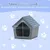 Giantex Niche pour Chien Exterieur/Interieur,Toit en Pente, Base Surélevée