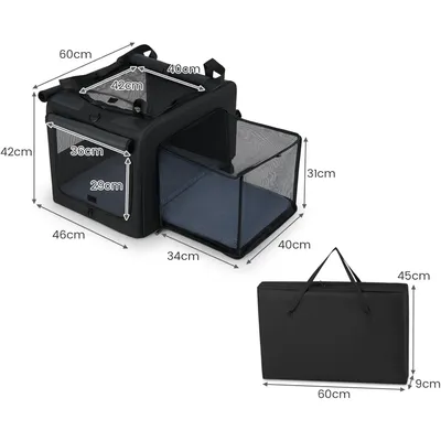 Giantex Sac pliable pour animaux Cage Transports Chiens Chats Extensible