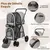 GIANTEX Poussette 2 Étages pour Chien Chat Détachable et Pliable GIANTEX Poussette 2 Étages pour Chien Chat Détachable et Pliable