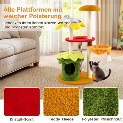 Giantex Hamburger Katzenturm Mit Hängematte Und Sisal-Kratzpfosten Giantex Hamburger Katzenturm Mit Hängematte Und Sisal-Kratzpfosten