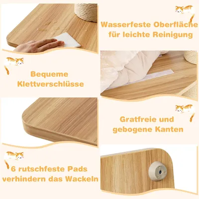 Giantex Kratzbaum Mit Plattformen, Hängematte Und Katzenhöhle Giantex Kratzbaum Mit Plattformen, Hängematte Und Katzenhöhle