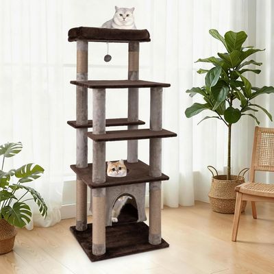 Giantex Arbre a Chat à 6 Niveaux, Centre d’Activité pour Chat avec Balle