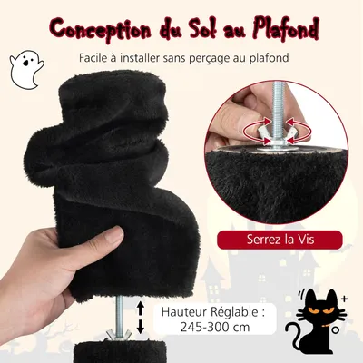 Giantex Arbre a Chat Sol au Plafond Design Gothique