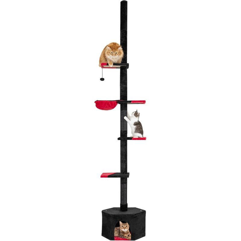 Giantex Gotischer Katzenbaum Mit Hängematte, Katzenhaus Und Kratzpfosten
