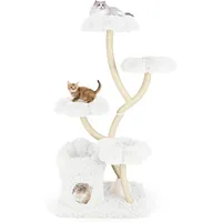 Giantex Arbre à Chat Design Incurvé,XXL avec Griffoir en Sisal