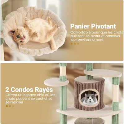 Giantex Arbre a Chat Hauteur 151CM,XXL avec 7 Griffoirs en Sisal Giantex Arbre a Chat Hauteur 151CM,XXL avec 7 Griffoirs en Sisal