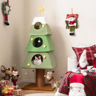 Giantex Kratzbaum „Weihnachtsbaum“ Mit Großem Kratzpfosten Giantex Kratzbaum „Weihnachtsbaum“ Mit Großem Kratzpfosten