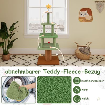 Giantex Kratzbaum „Weihnachtsbaum“ Mit Großem Kratzpfosten