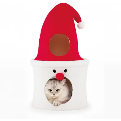 GIANTEX Arbre a Chat Maison avec Perchoir Supérieur Rembourré