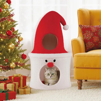 GIANTEX Arbre a Chat Maison avec Perchoir Supérieur Rembourré