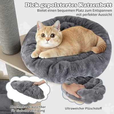 Giantex Katzenbaum Vom Boden Bis Zur Decke Mit 5 Ebenen, Höhenverstellbar Giantex Katzenbaum Vom Boden Bis Zur Decke Mit 5 Ebenen, Höhenverstellbar