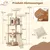 Giantex Kratzbaum Mit 3 Gepolsterten Sitzstangen Aus Holz Und Hängematte Giantex Kratzbaum Mit 3 Gepolsterten Sitzstangen Aus Holz Und Hängematte