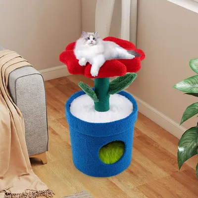 GIANTEX Arbre à Chat d'Intérieur, Tour pour Chatons avec Perchoir Rembourré