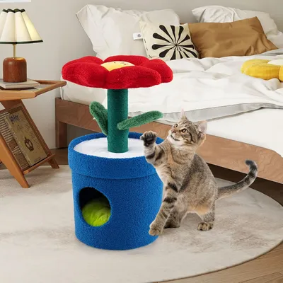 GIANTEX Arbre à Chat d'Intérieur, Tour pour Chatons avec Perchoir Rembourré