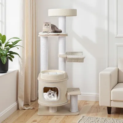Giantex Arbre a Chat Hauteur 151CM,XXL avec 7 Griffoirs en Sisal Giantex Arbre a Chat Hauteur 151CM,XXL avec 7 Griffoirs en Sisal