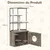 Giantex Meuble Litiere Chat D’Angle, 78x50x138 CM