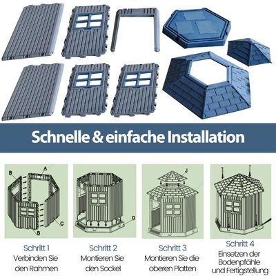 Giantex Hundehütte Für Draußen Und Drinnen Im Scheunenstil