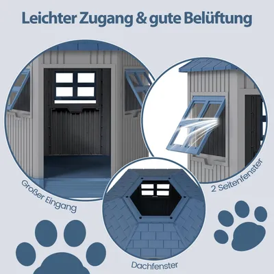 Giantex Hundehütte Für Draußen Und Drinnen Im Scheunenstil Giantex Hundehütte Für Draußen Und Drinnen Im Scheunenstil