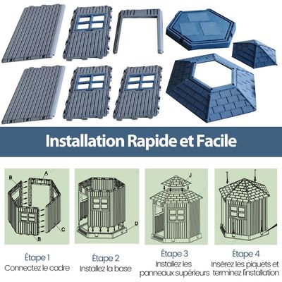 Giantex Niche pour Chien Exterieur/Interieur en Style Grange cages