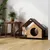 Giantex Holz-Katzenhäuschen, 2 Eingänge, Veranda, Abnehmbares Dach Giantex Holz-Katzenhäuschen, 2 Eingänge, Veranda, Abnehmbares Dach
