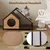 Giantex Holz-Katzenhäuschen, 2 Eingänge, Veranda, Abnehmbares Dach Giantex Holz-Katzenhäuschen, 2 Eingänge, Veranda, Abnehmbares Dach