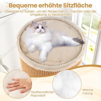 Giantex Kratzbaum Für Katzen Mit 3 Ebenen, Katzenturm