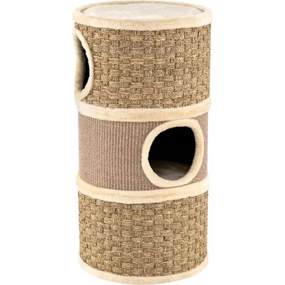 Giantex Tonneau à Gratter pour Chat en Peluche,Tour à Griffer