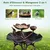 Giantex Mangeoire Oiseaux 79CM sur Pied avec Jardinière,Lumière LED Solaire