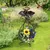 Giantex Mangeoire Oiseaux 79CM sur Pied avec Jardinière,Lumière LED Solaire