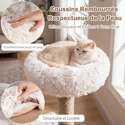 Giantex Arbre a Chat XXL 101 CM à 4 Niveaux,en Bois Massif Giantex Arbre a Chat XXL 101 CM à 4 Niveaux,en Bois Massif