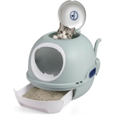 Giantex Geschlossene Katzentoilette Mit Doppelteingang Und Schublade Giantex Geschlossene Katzentoilette Mit Doppelteingang Und Schublade